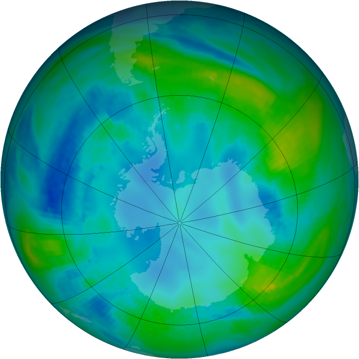 Antarctic ozone map for 04 May 1984